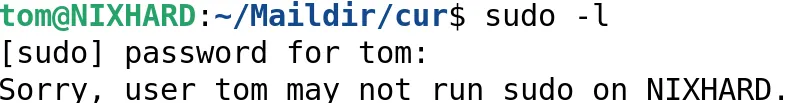 sudo 권한 확인